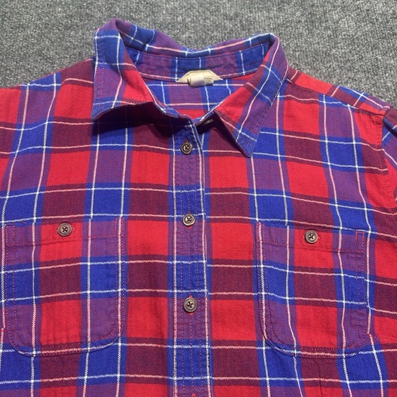 Duluth Pack Tops - Duluth Trading Button Up Shirt Womens XL Multicolor Long Sleeve Flannel Plaid